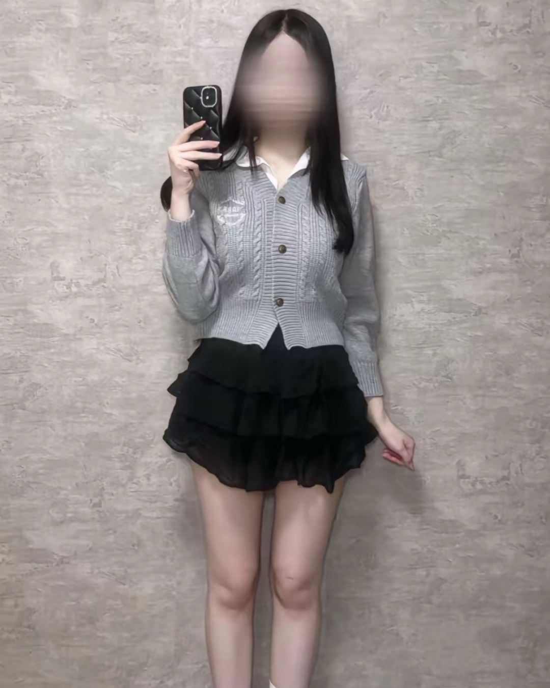 フェイクレイヤードニットトップス NO0009