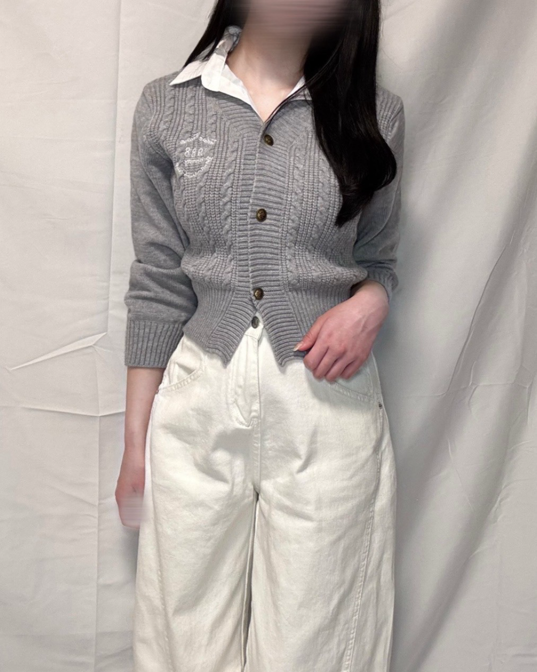 フェイクレイヤードニットトップス NO0009