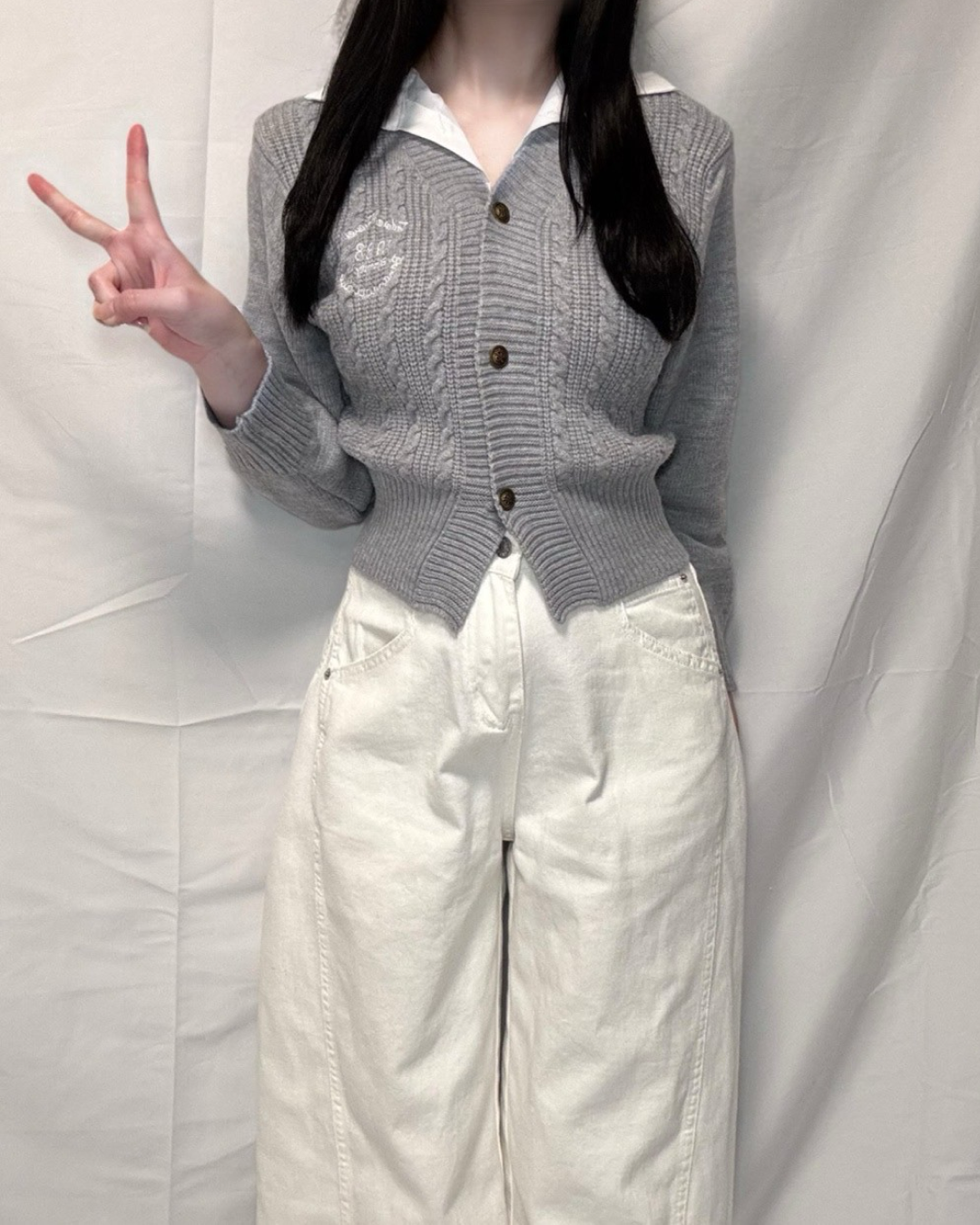 フェイクレイヤードニットトップス NO0009