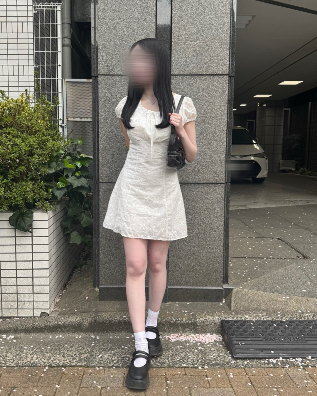 リボン刺繍ワンピース NO0013