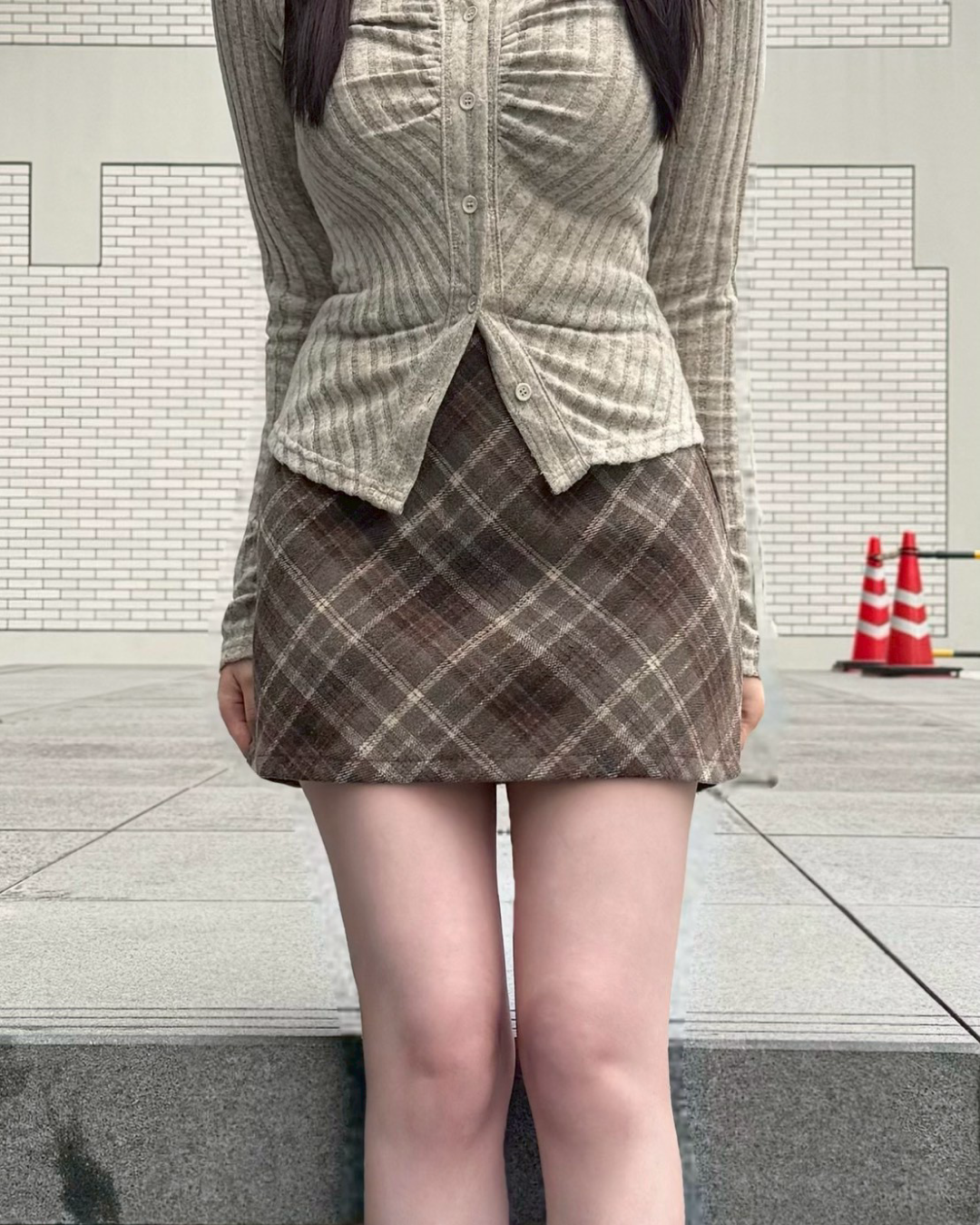 レトロチェック台形スカート NO0132 – YOLO（ヨロ）｜ファッション通販