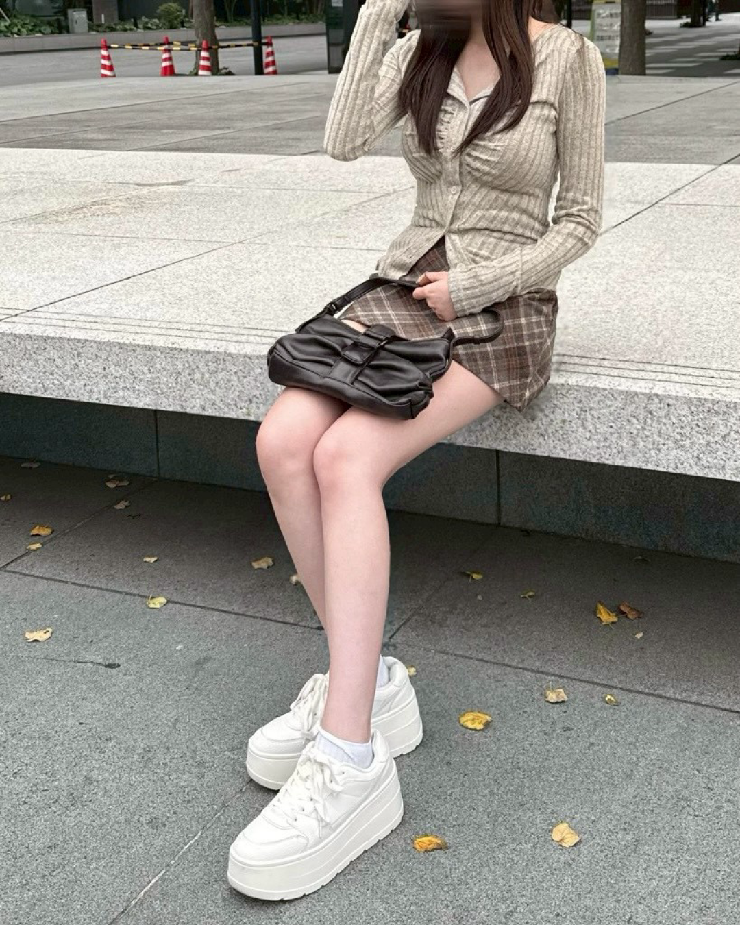 フロントギャザーリブニット NO0145