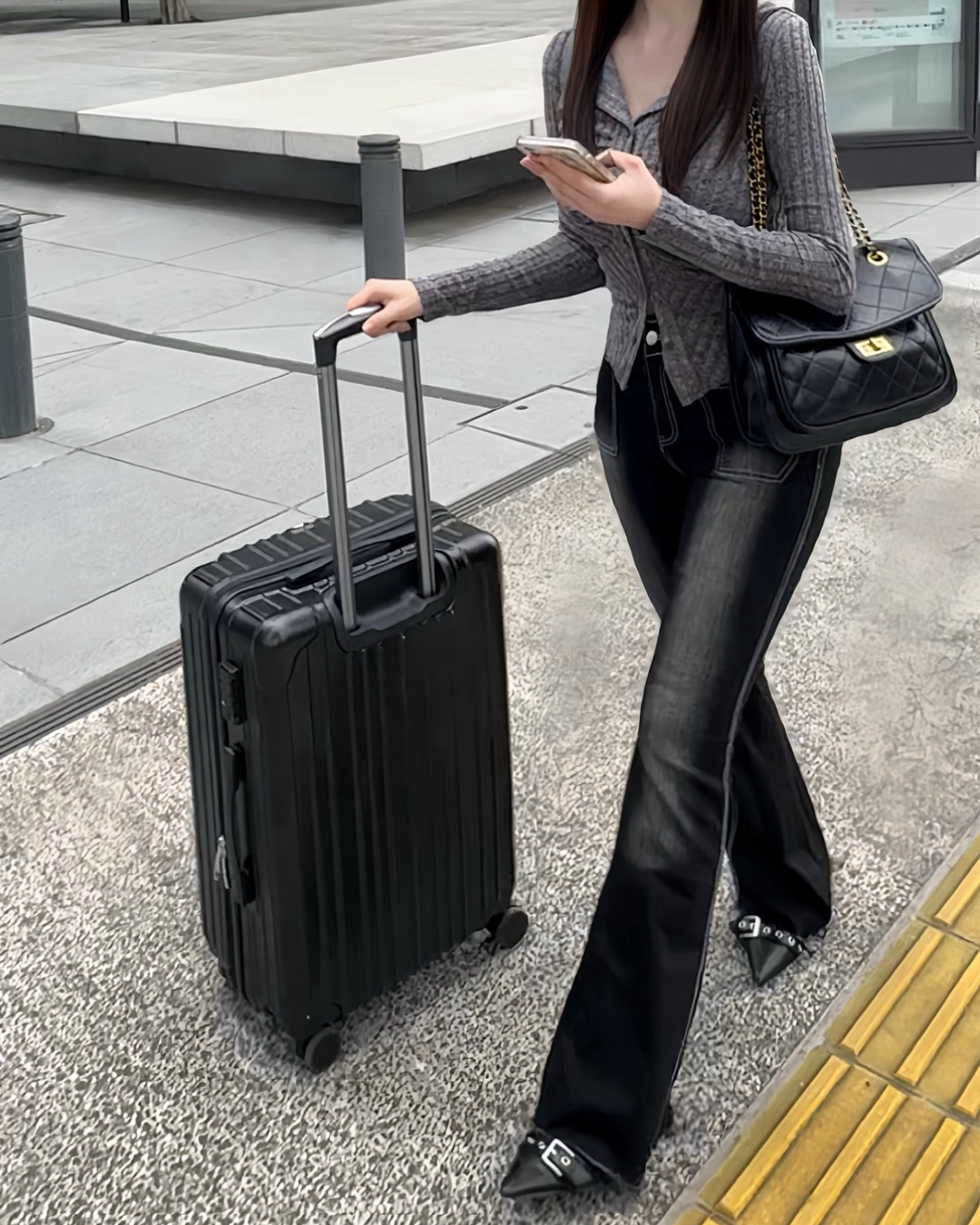 フロントギャザーリブニット NO0145