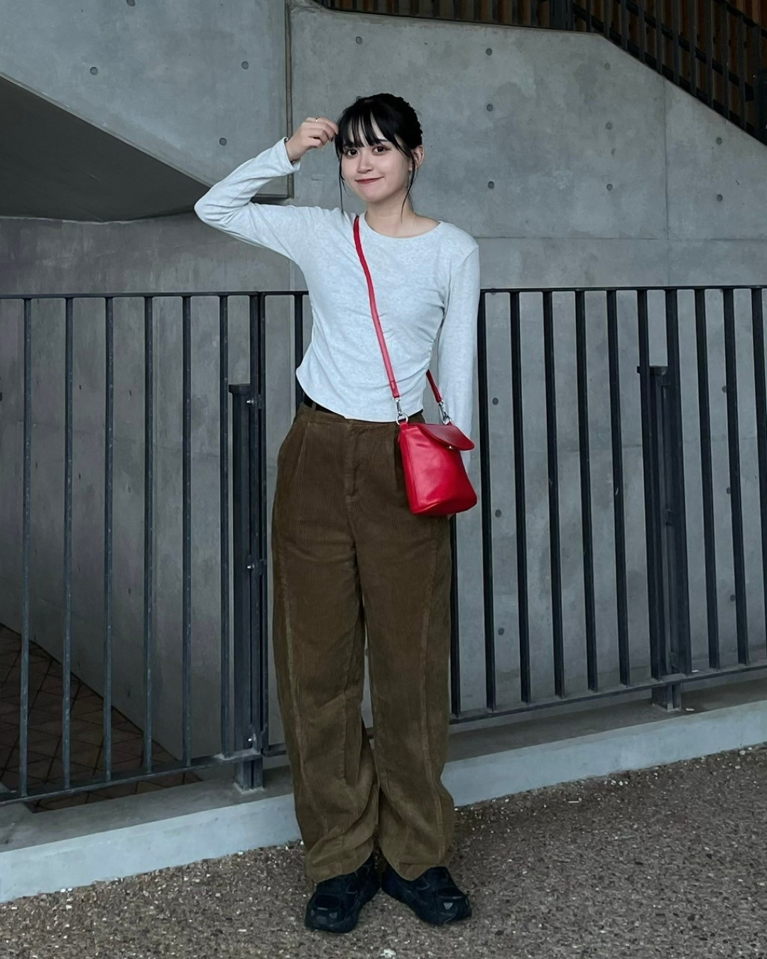 コーデュロイワイドパンツ OE0014