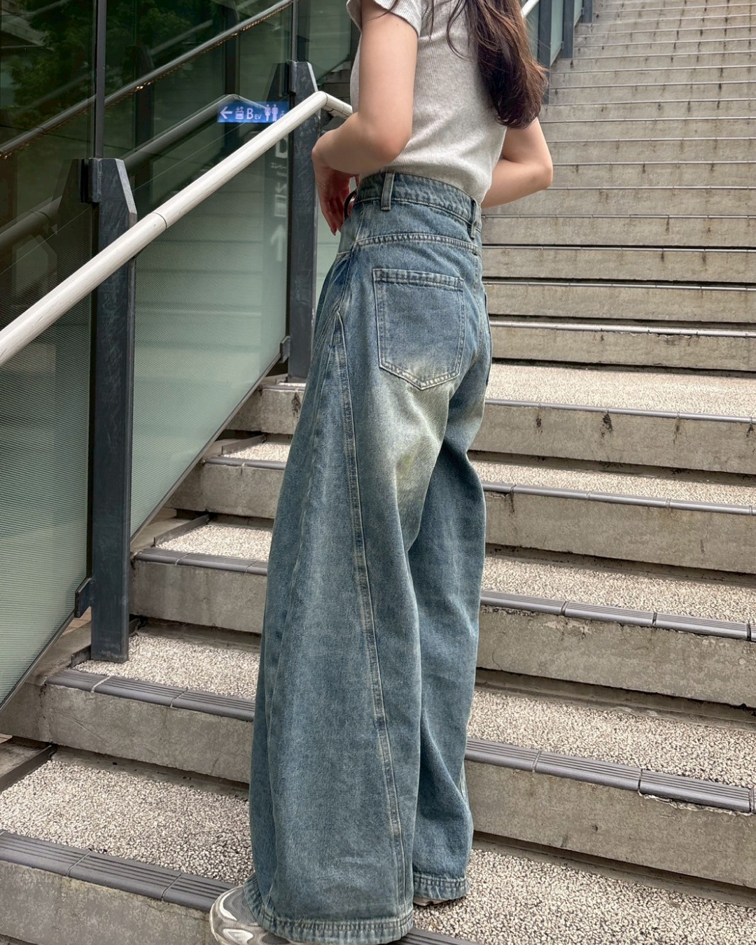ラインバルーンデニムパンツ CM0010