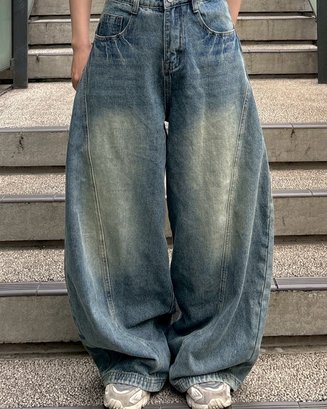 ラインバルーンデニムパンツ CM0010
