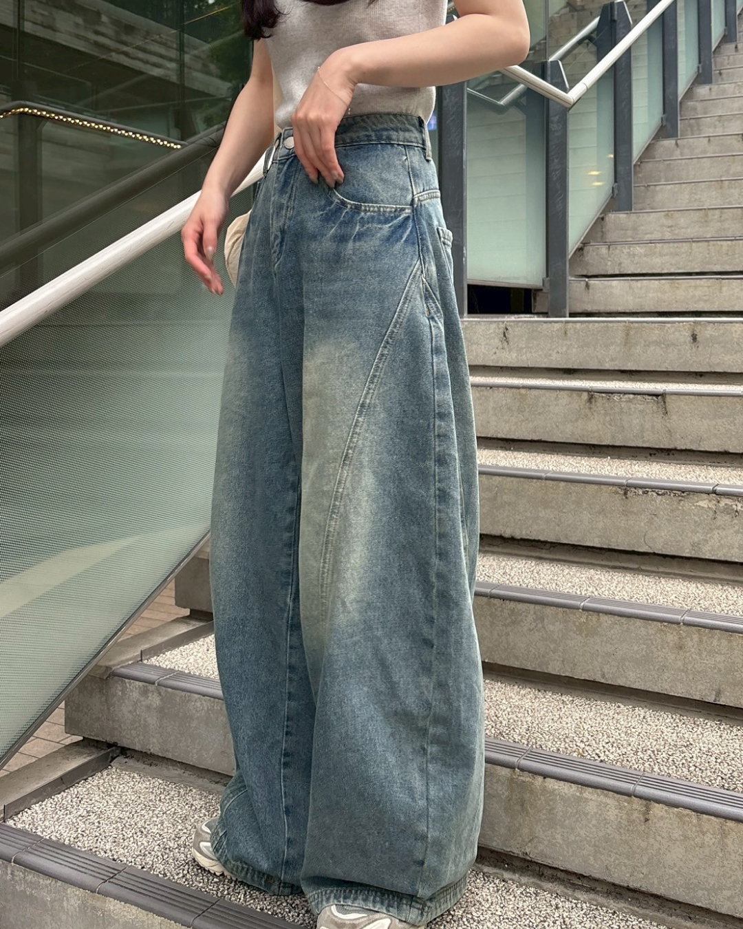 ラインバルーンデニムパンツ CM0010