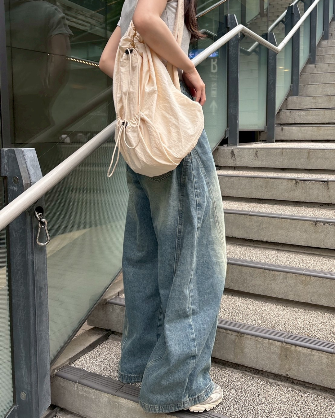 ラインバルーンデニムパンツ CM0010