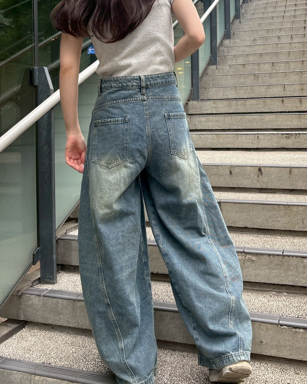 ラインバルーンデニムパンツ CM0010