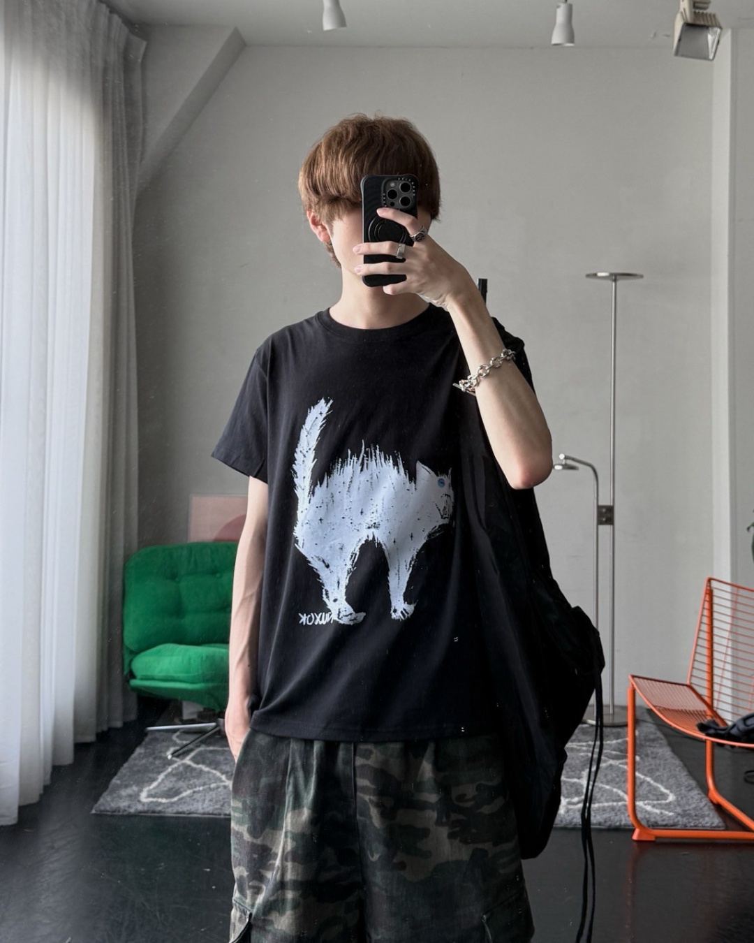 キャットプリントTシャツ ON0042