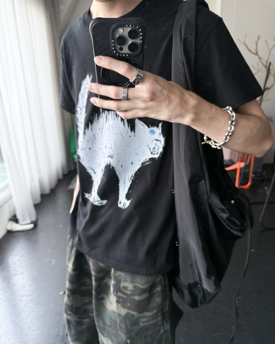 キャットプリントTシャツ ON0042