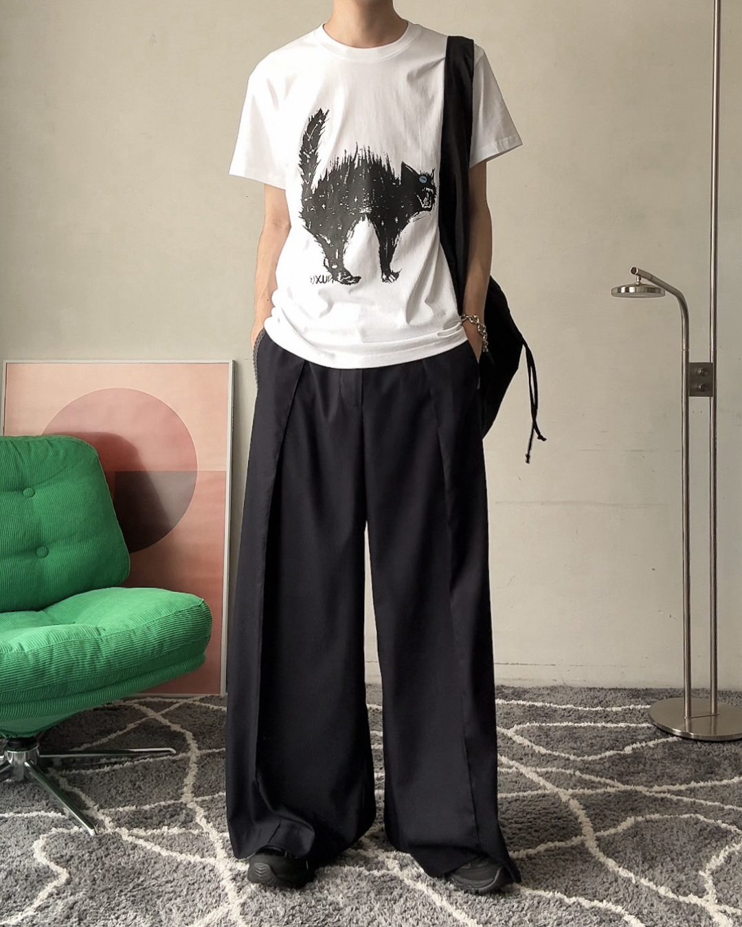 キャットプリントTシャツ ON0042