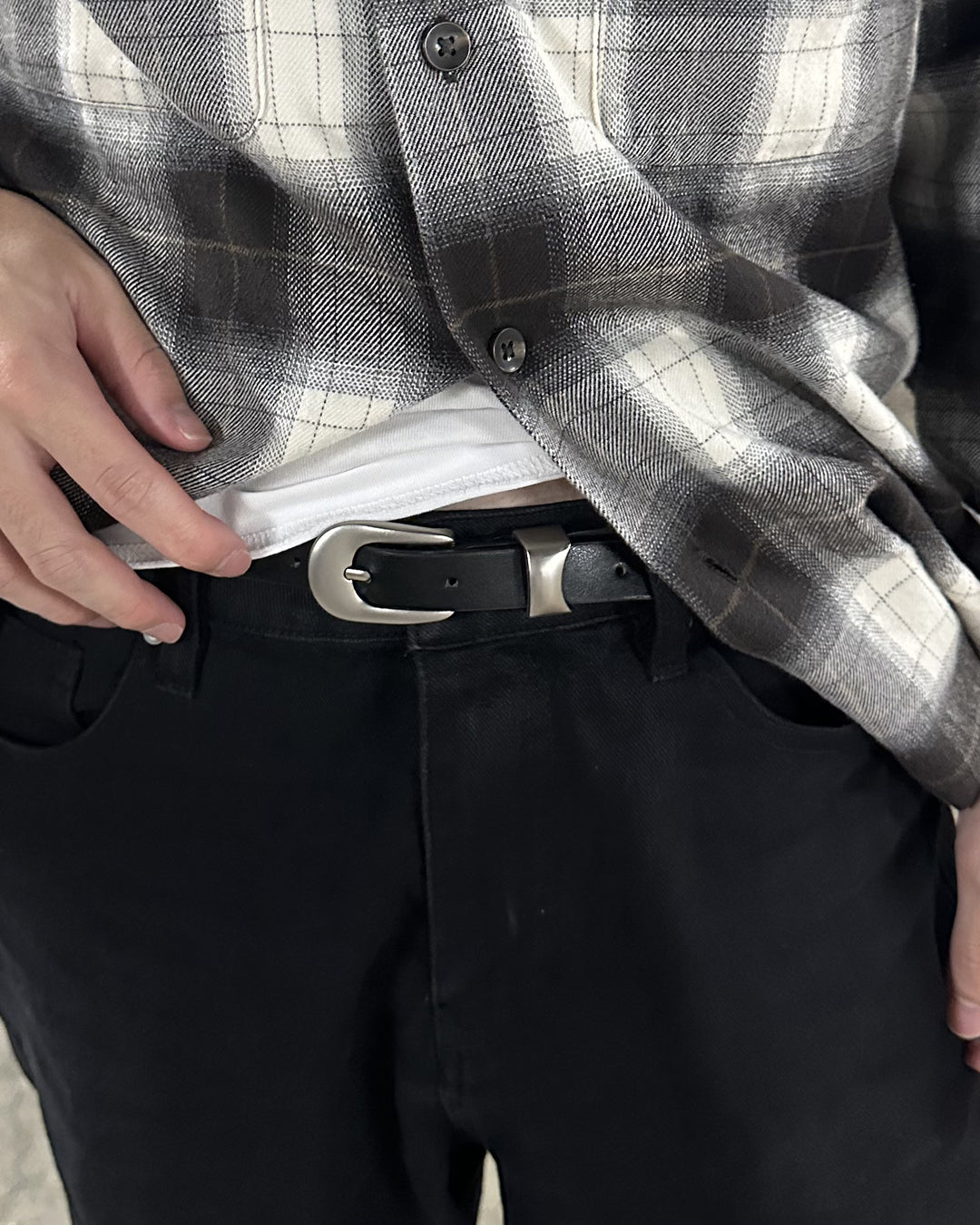 ベーシックレザーライクベルト PA0088