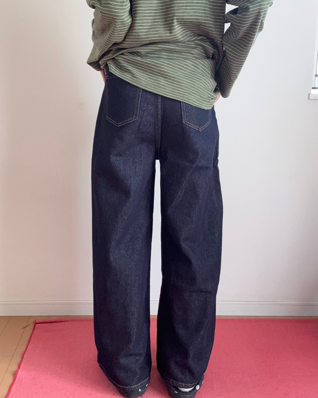 ハイウエストワイドレッグジーンズ PZ0191