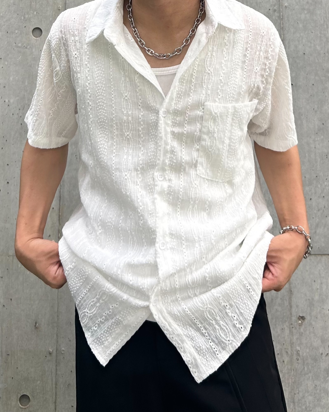 ホワイトサマーシャツ RG0015