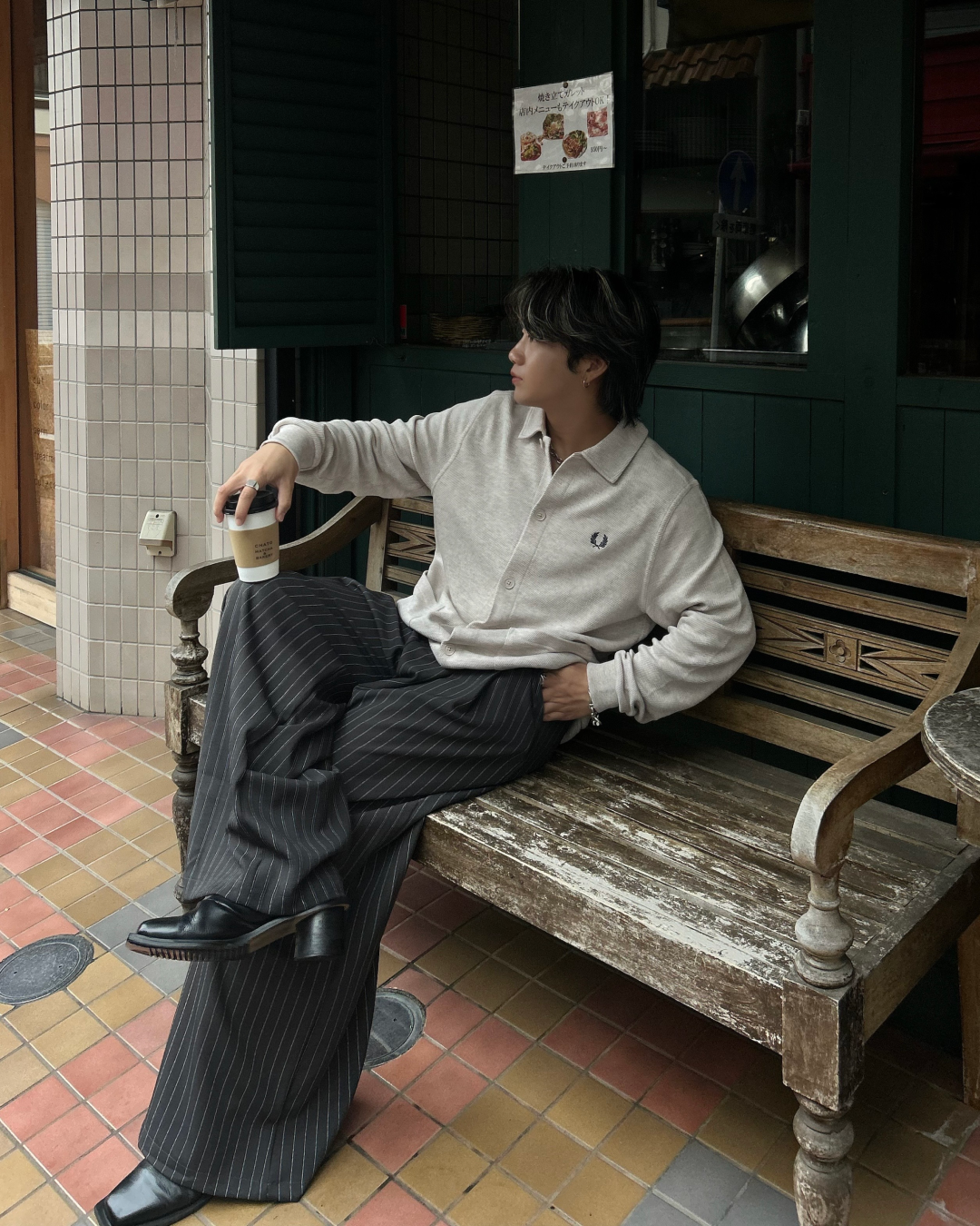 【即納】ワイドストライプスラックス RG0061