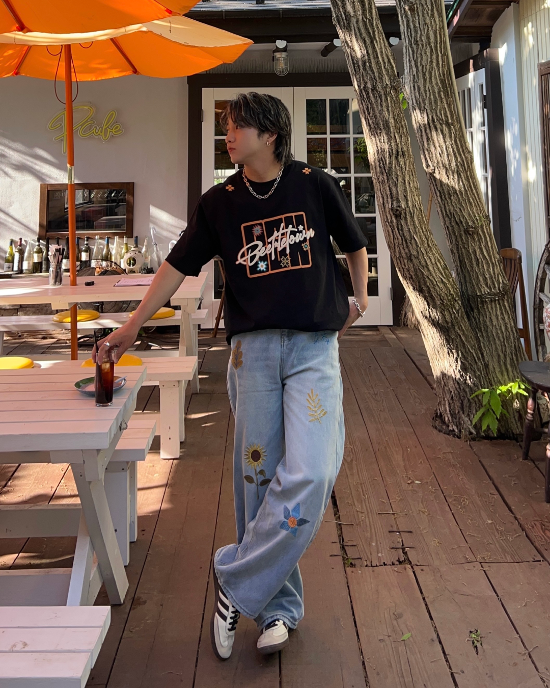 ポップアメリカンプリントTシャツ RG1027