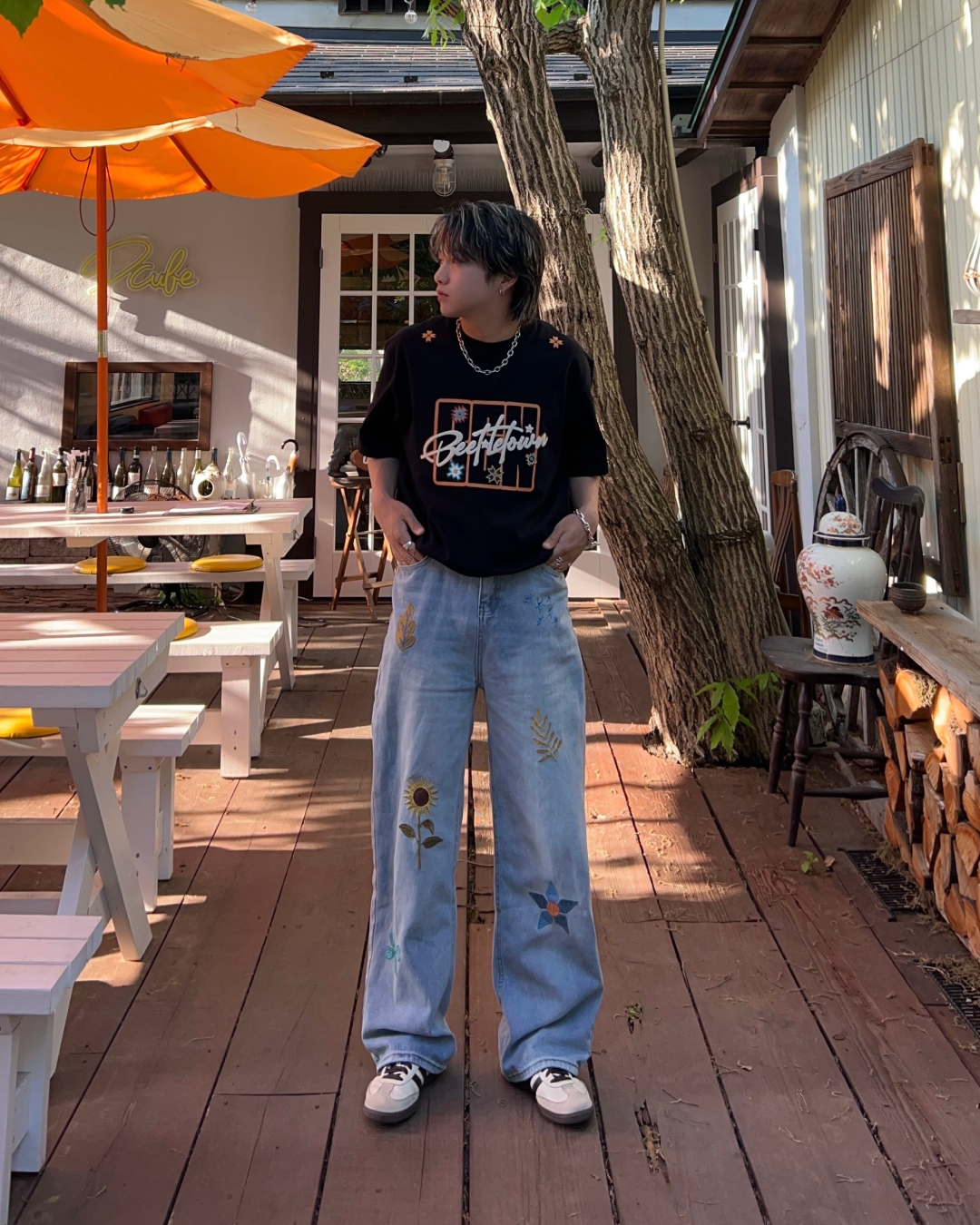 ポップアメリカンプリントTシャツ RG1027