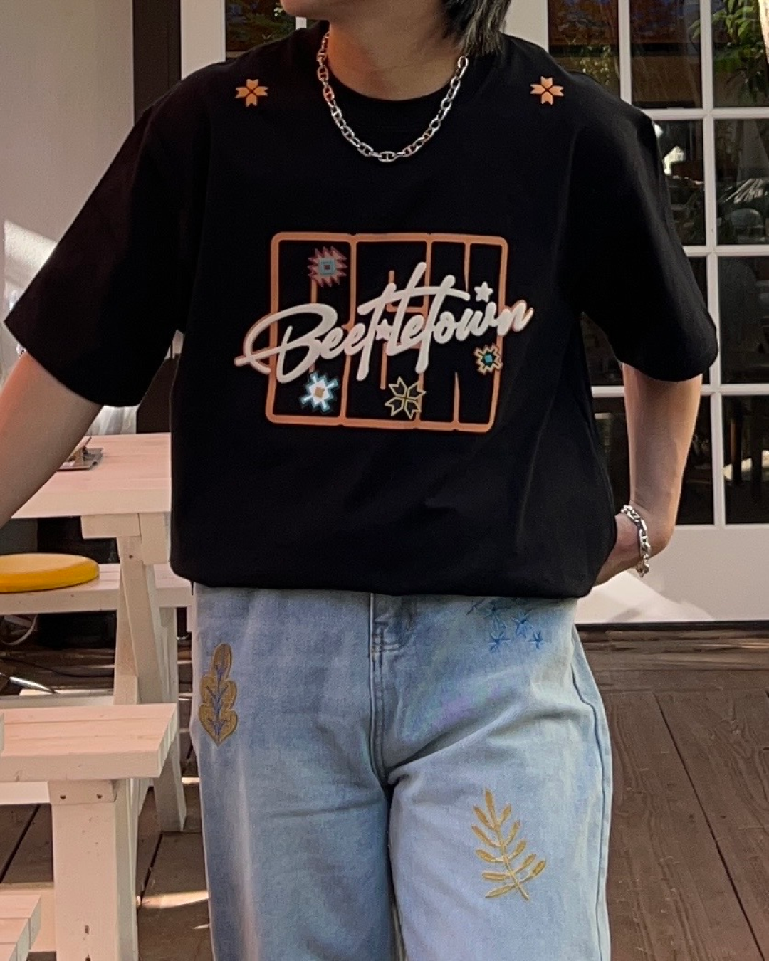 ポップアメリカンプリントTシャツ RG1027