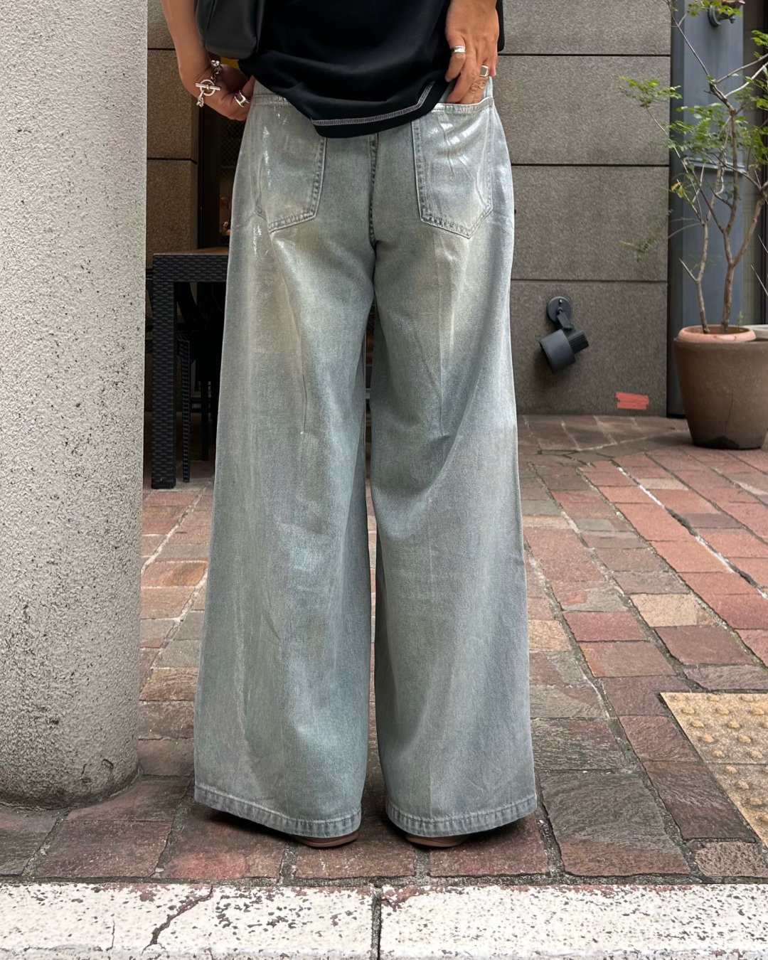ミラー加工デニムパンツ RG1079