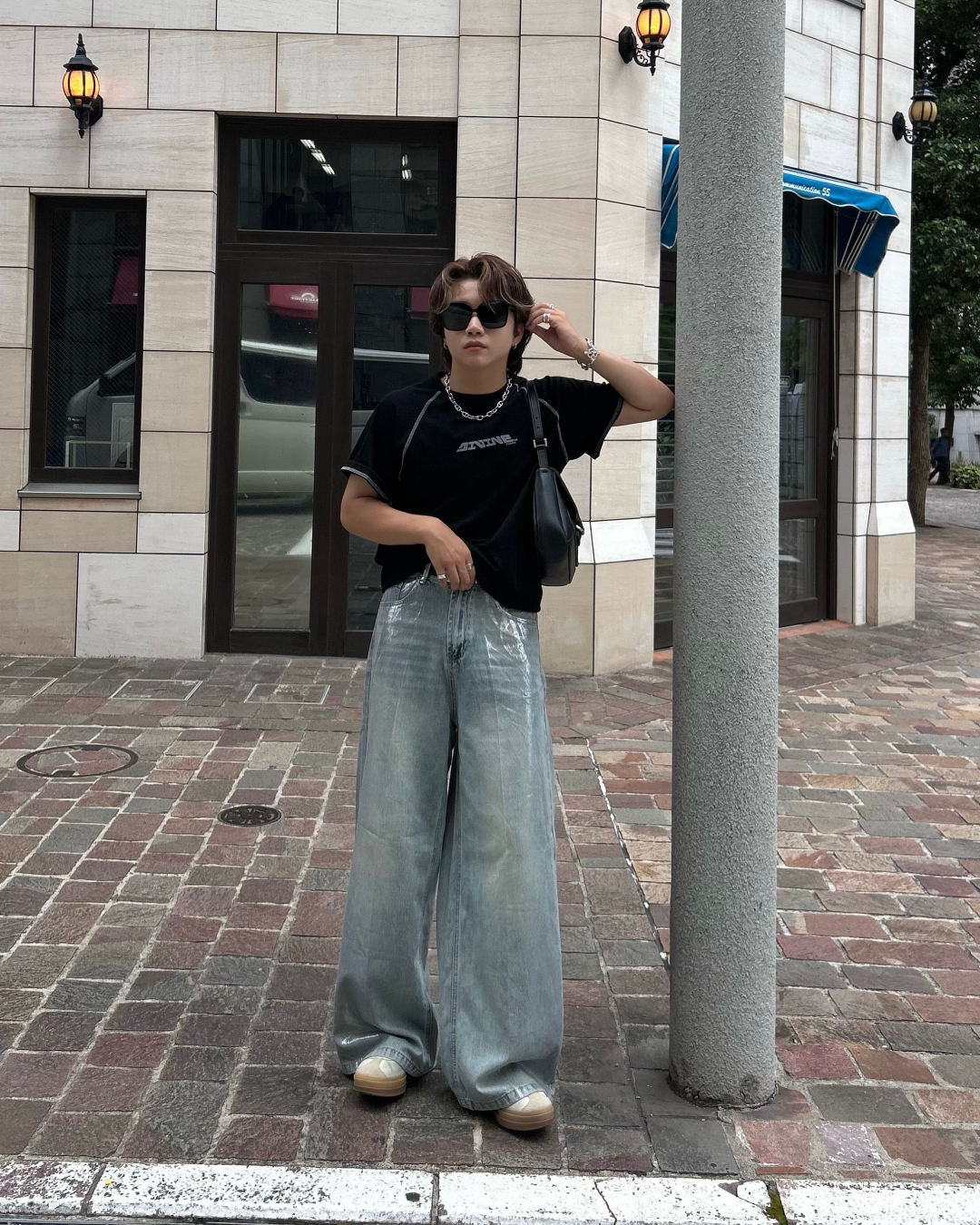 ミラー加工デニムパンツ RG1079