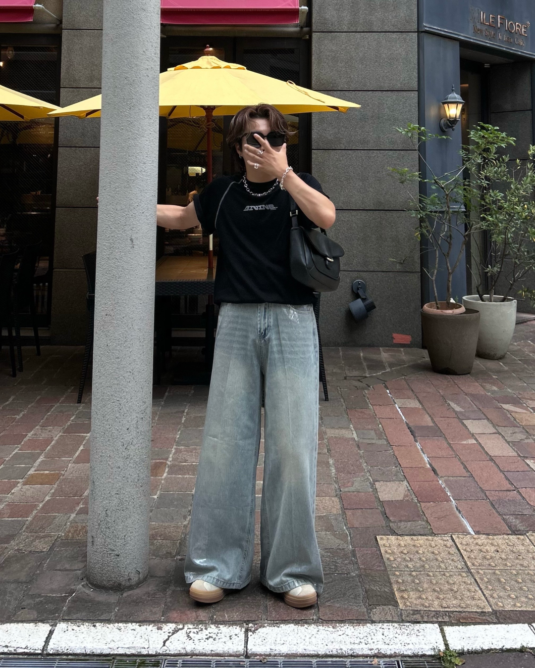 ミラー加工デニムパンツ RG1079