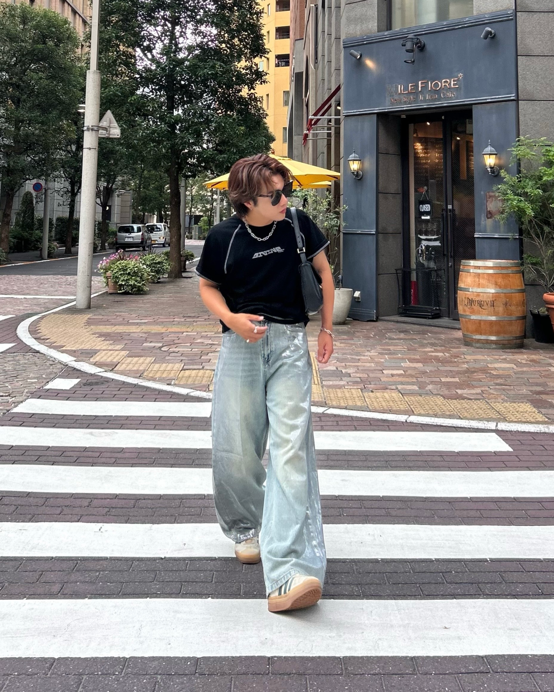 ミラー加工デニムパンツ RG1079