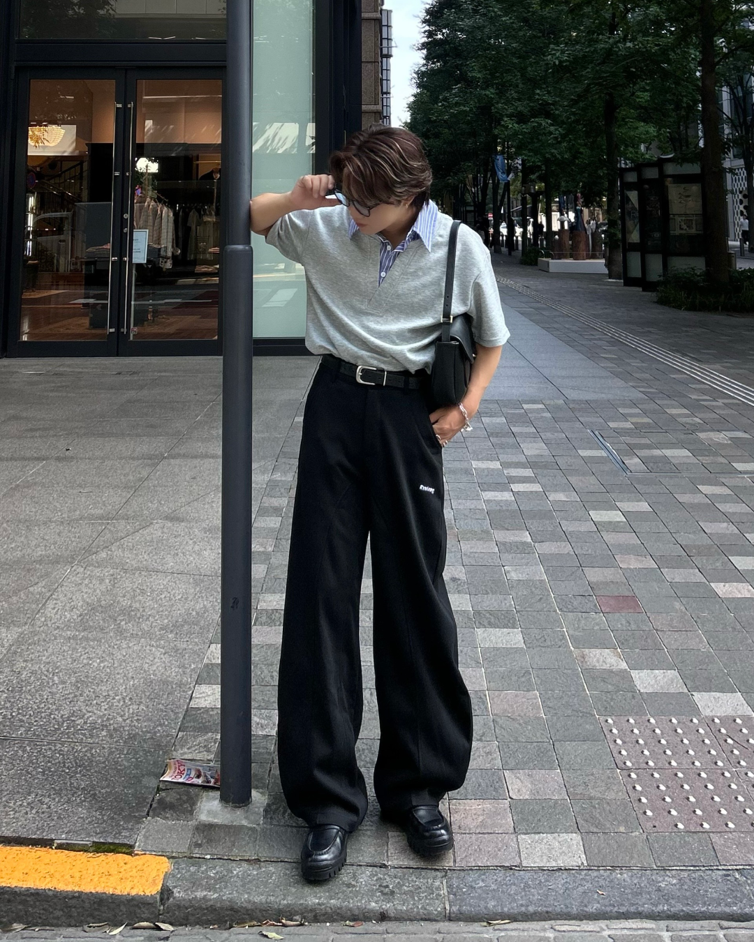 ストライプレイヤードTシャツ RG1095