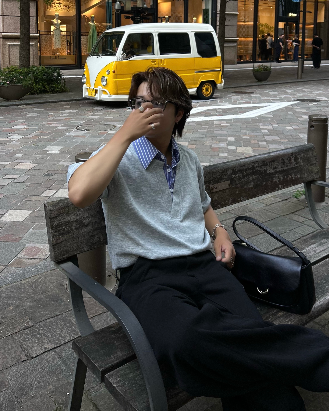 ストライプレイヤードTシャツ RG1095