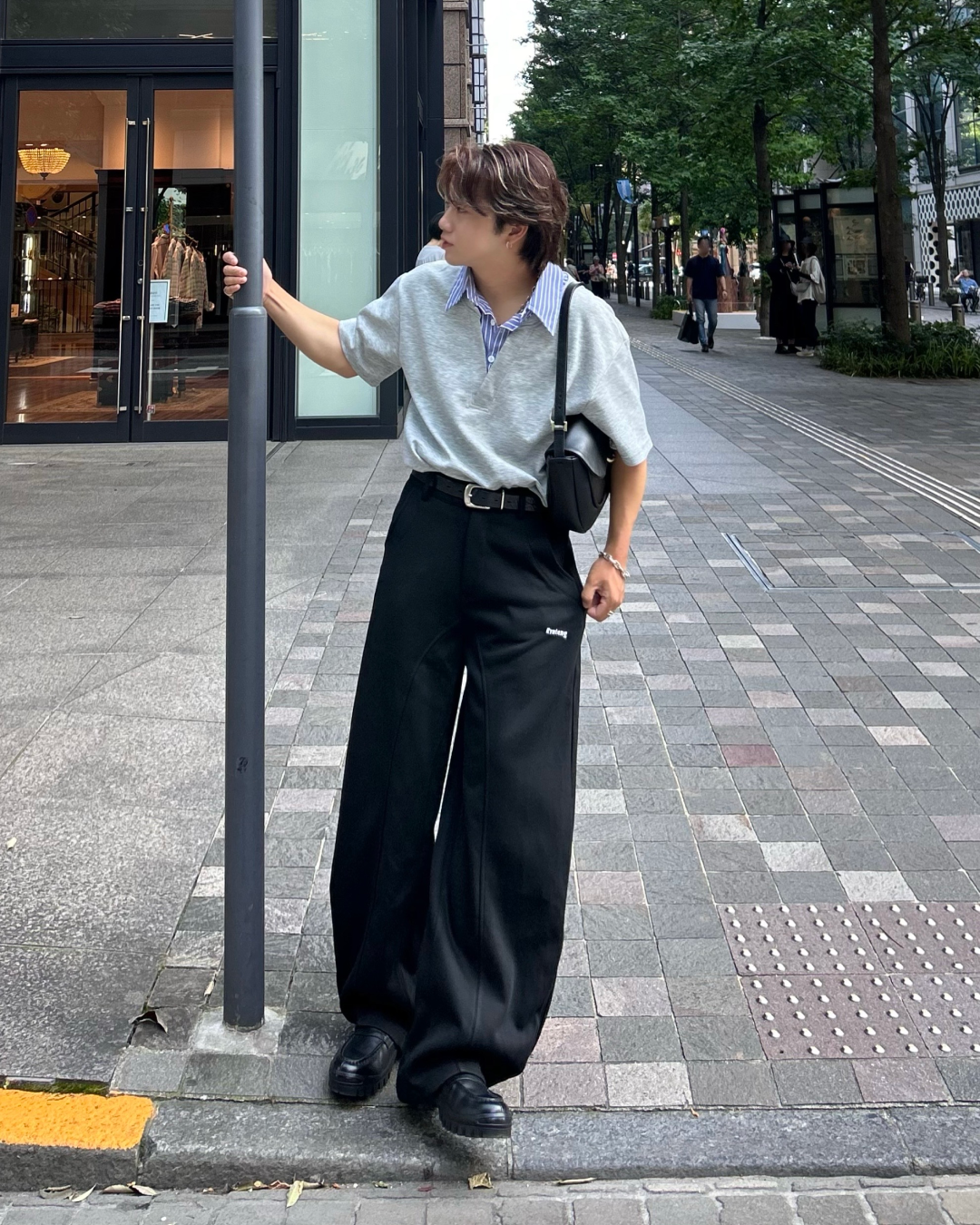 ストライプレイヤードTシャツ RG1095
