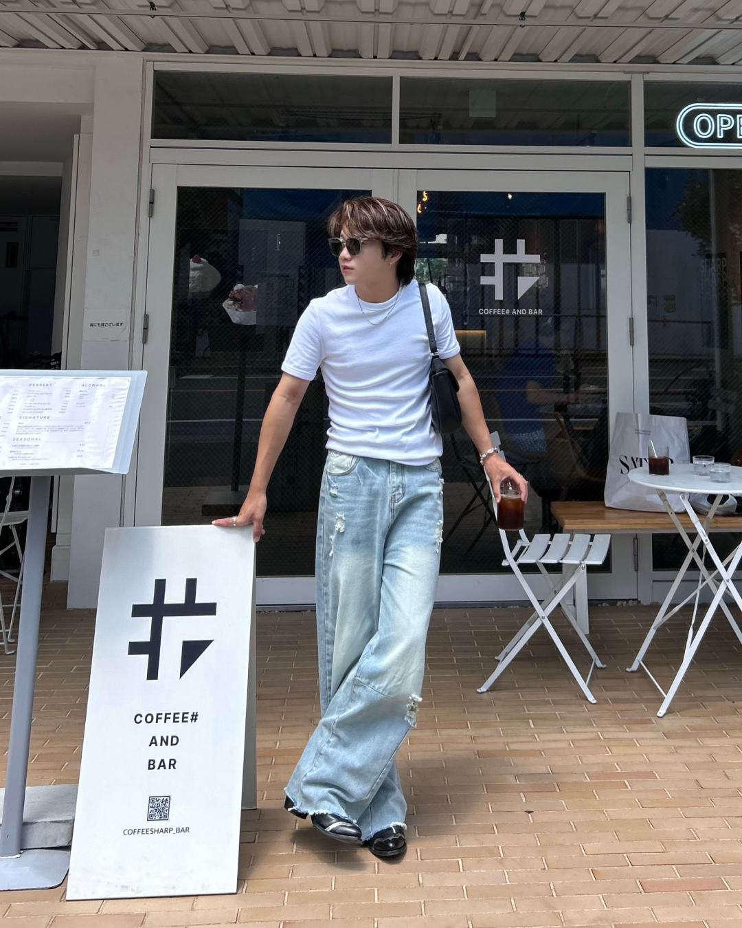 ポイントダメージデニムパンツ RG1105