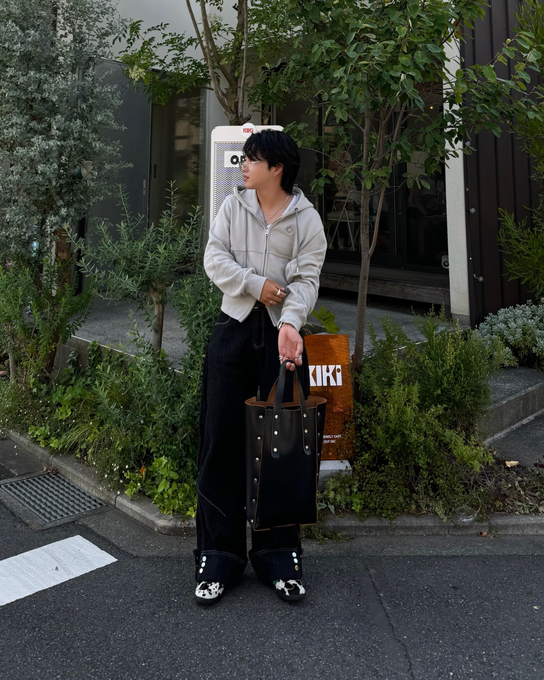 ボタンデザインデニムパンツ RG1142