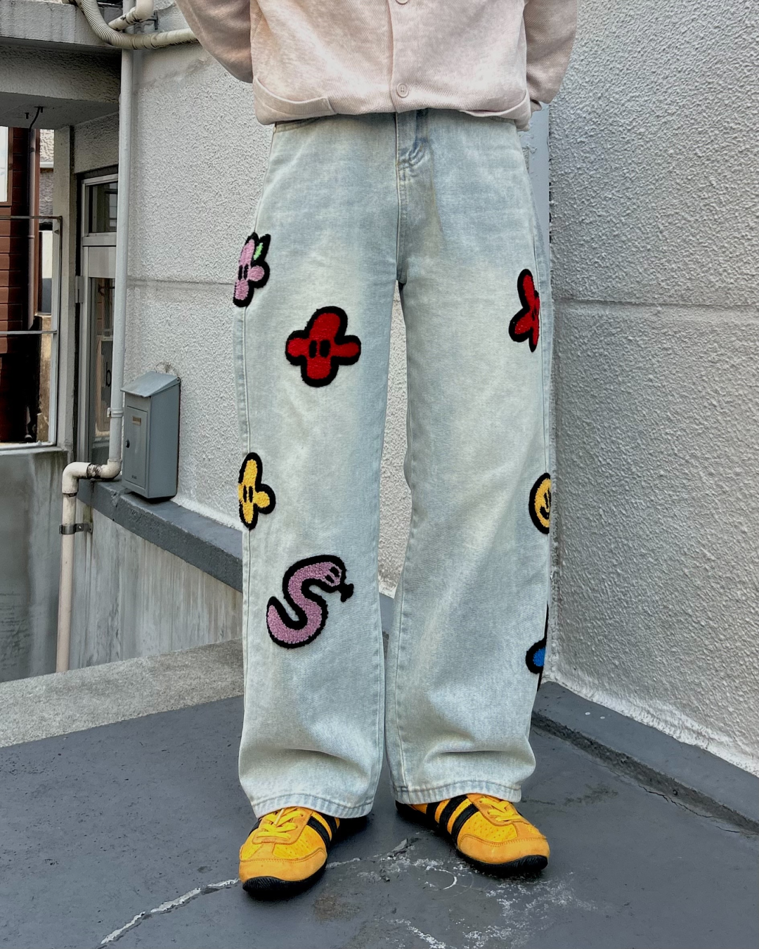 ワッペンデニムパンツ RG1145