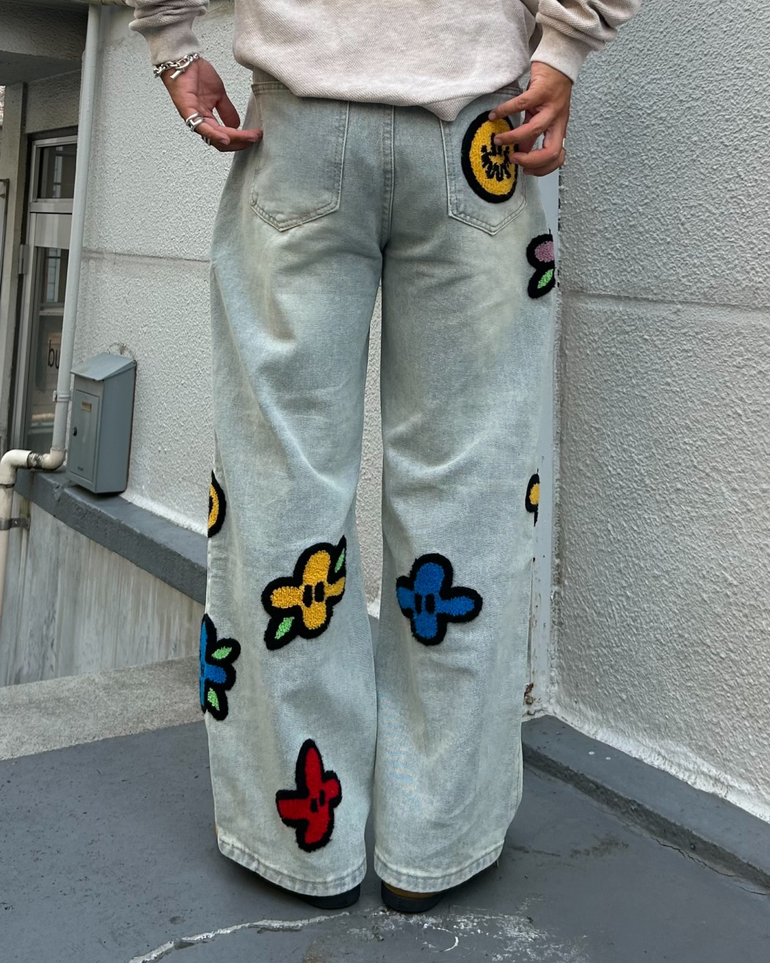 ワッペンデニムパンツ RG1145