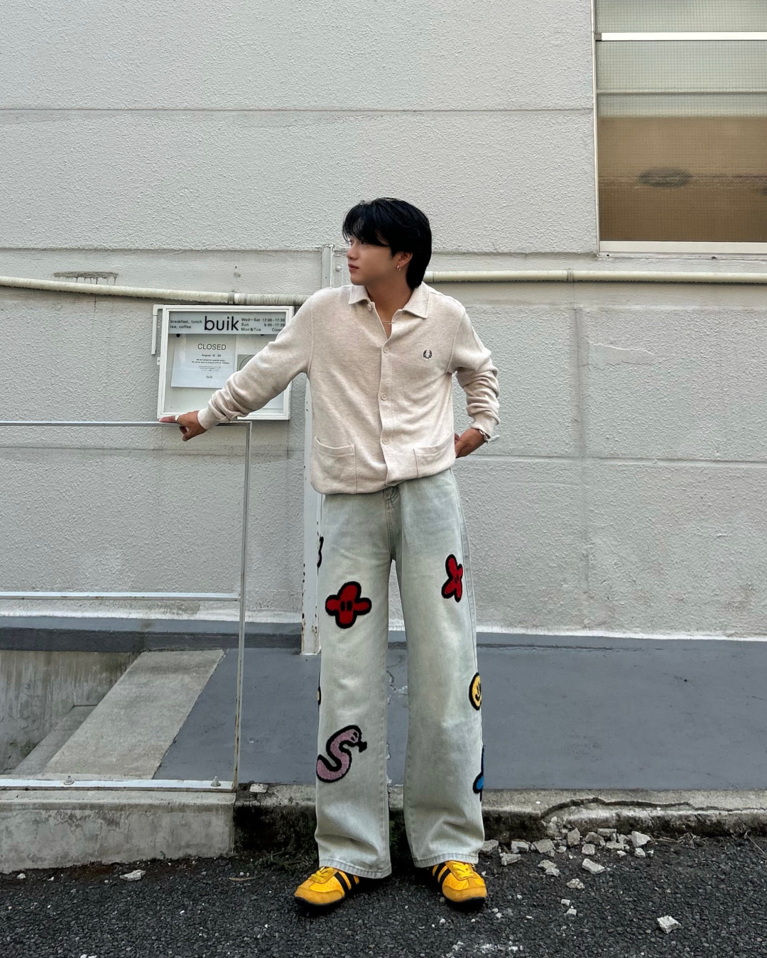 ワッペンデニムパンツ RG1145