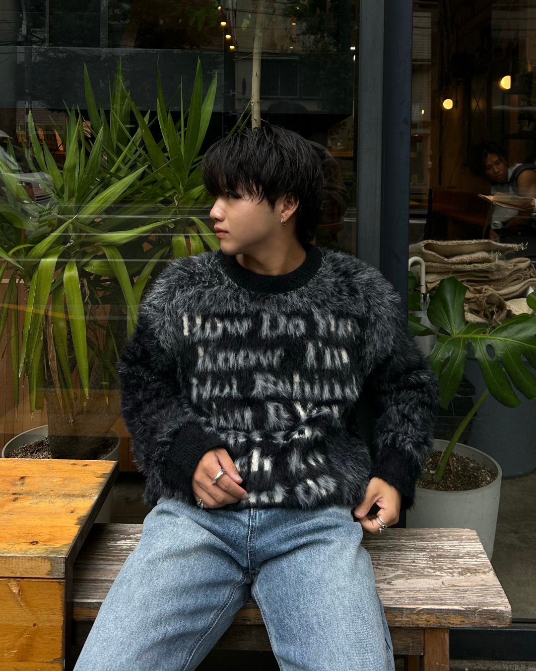 ロゴシャギーニット RG1181