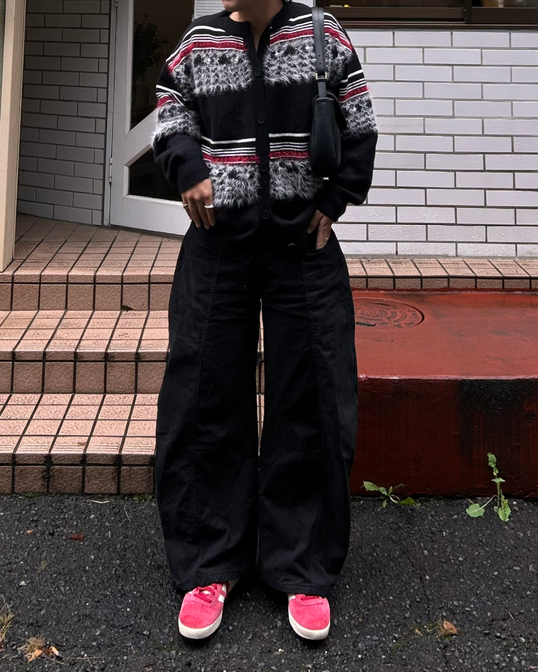 【即納】シャギーライン デザインカーディガン RG5007