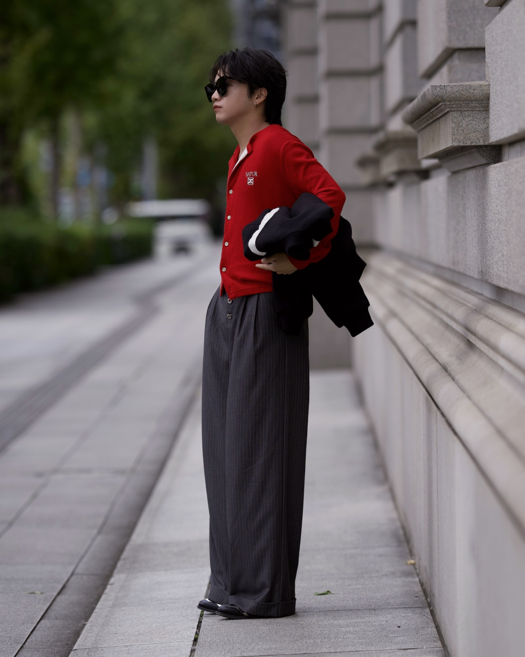 【11/25 19:00販売開始 オリジナル 即納】ボタンフライ2タックストライプスラックス RG6000