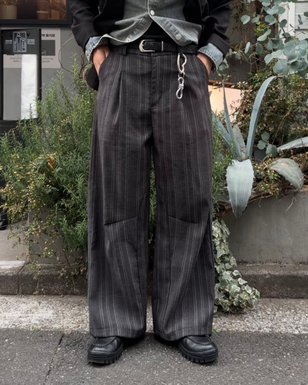 ワイドレッグストライプパンツ RG7158