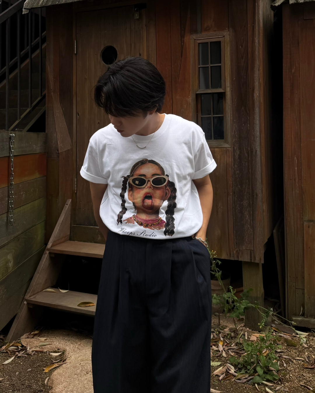 フープスガールプリントTシャツ RG7193