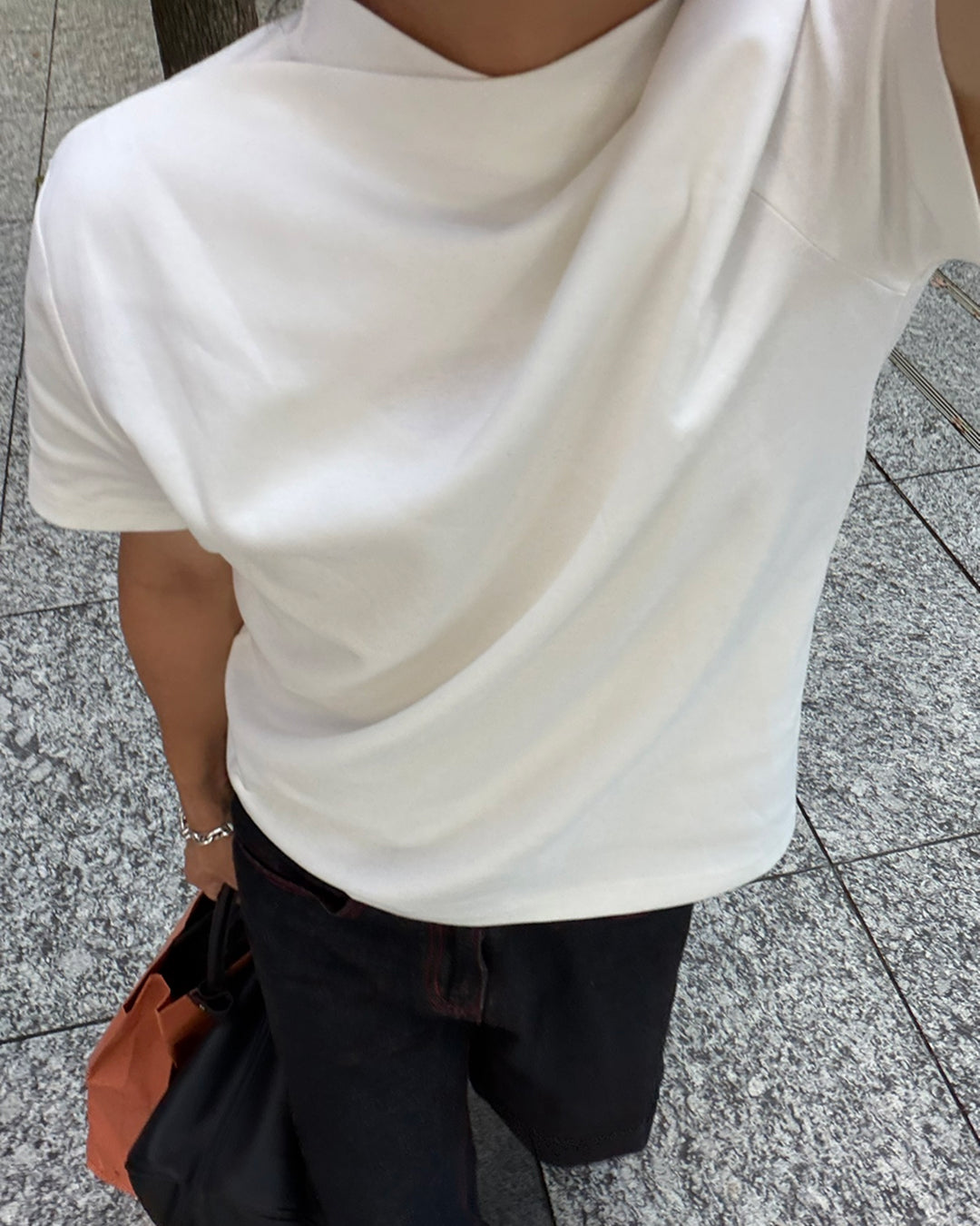 ドレープモックネックTシャツ RG7331