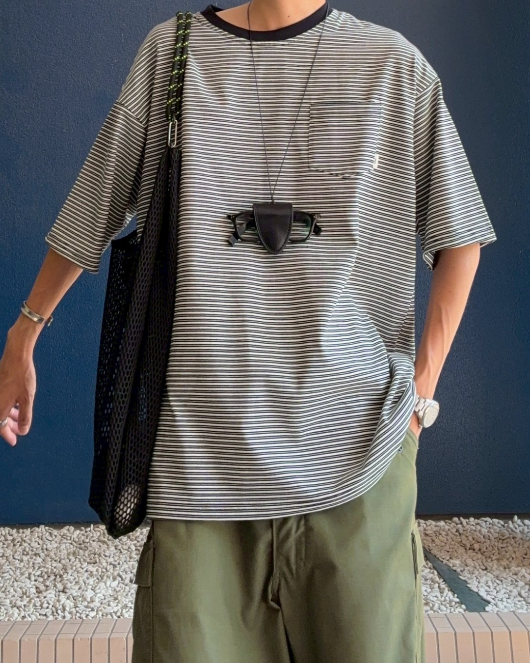 ボーダーグレーTシャツ RR0027
