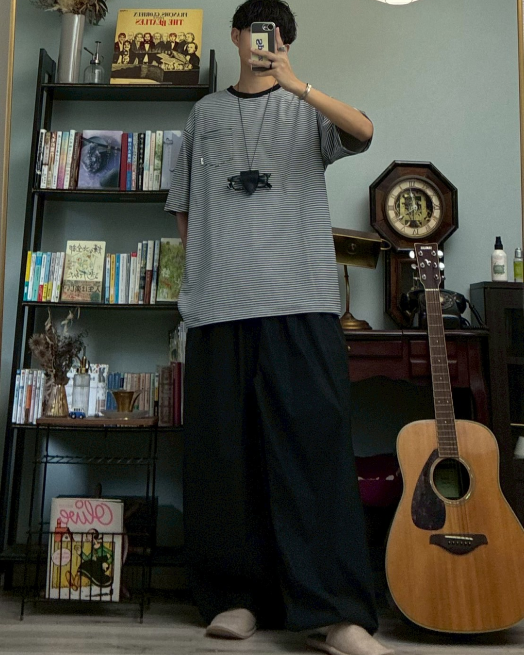 ボーダーグレーTシャツ RR0027