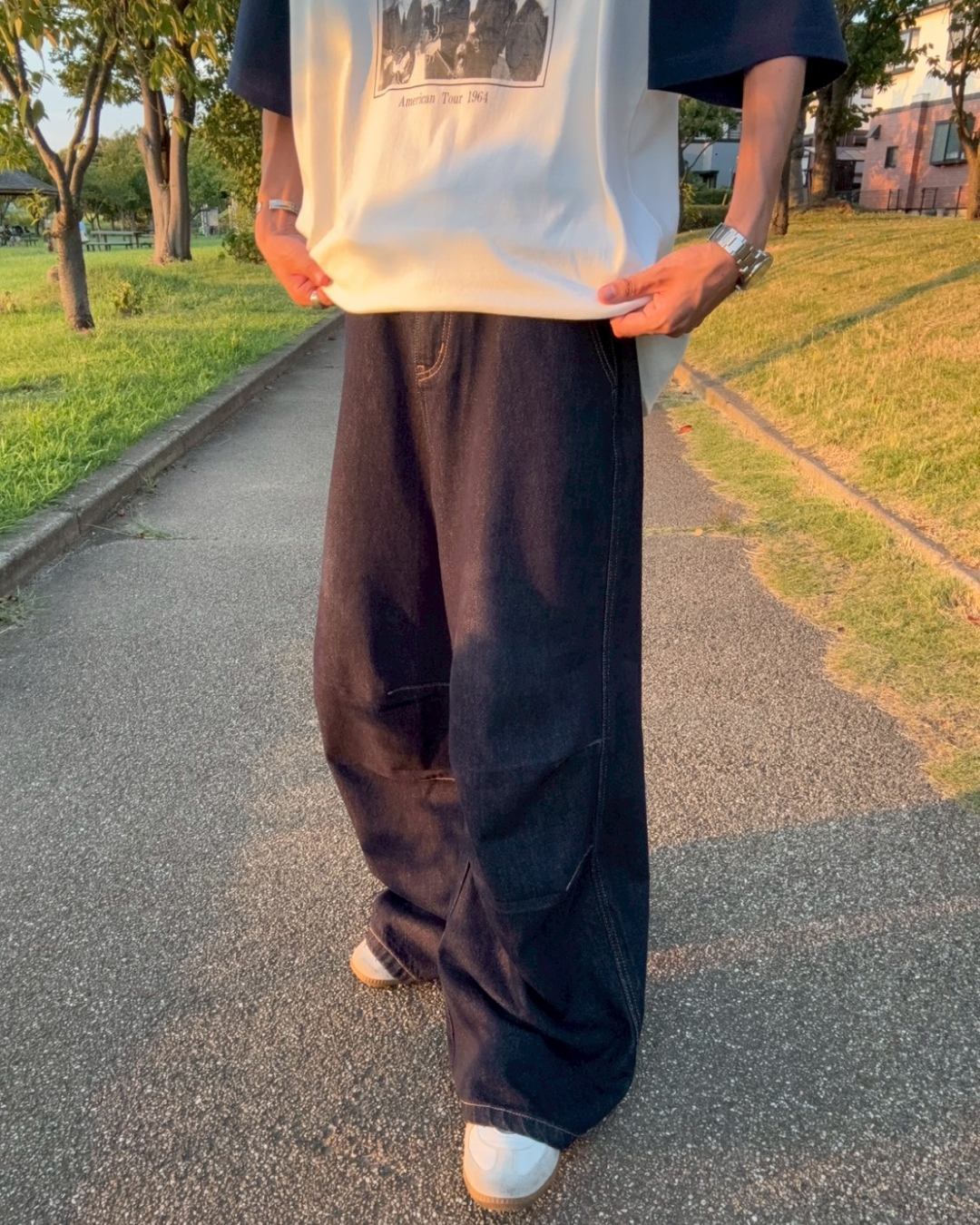 タックデザインカーブパンツ RR0036