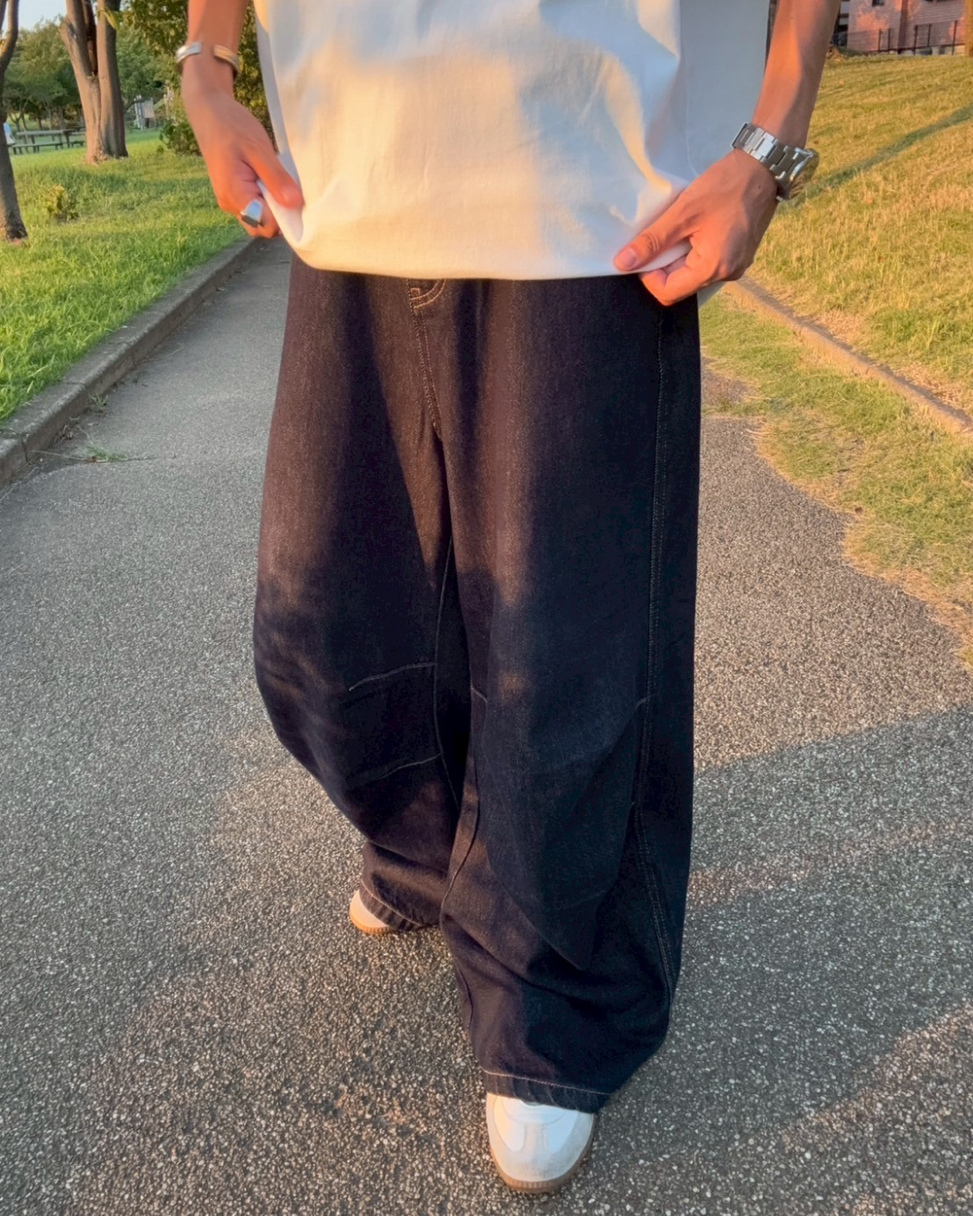 タックデザインカーブパンツ RR0036