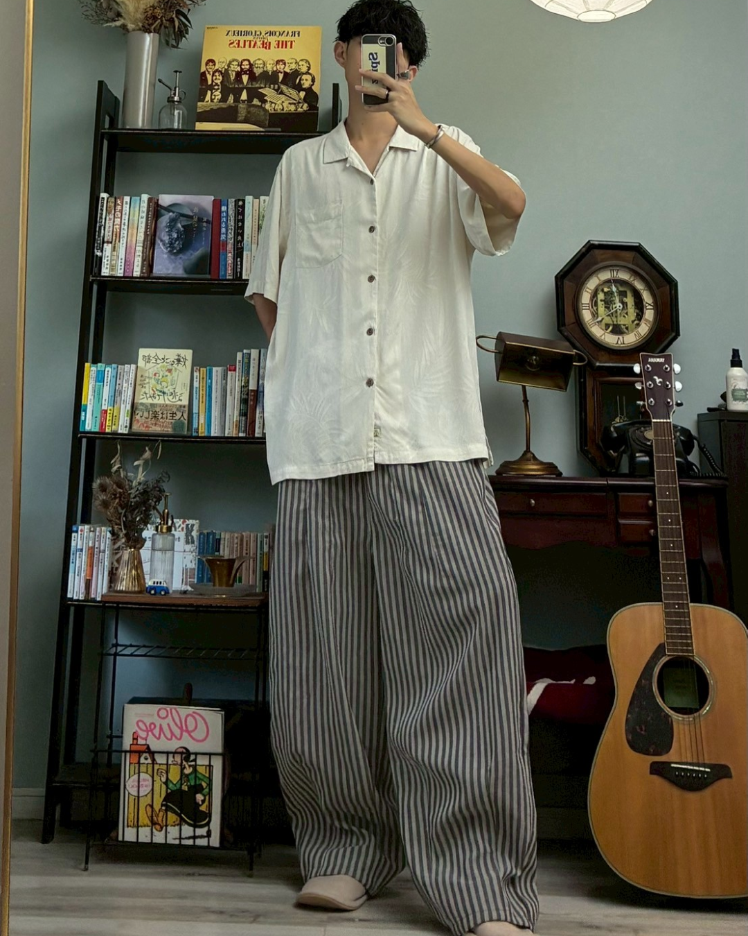 ストライプワイドパンツ RR0053