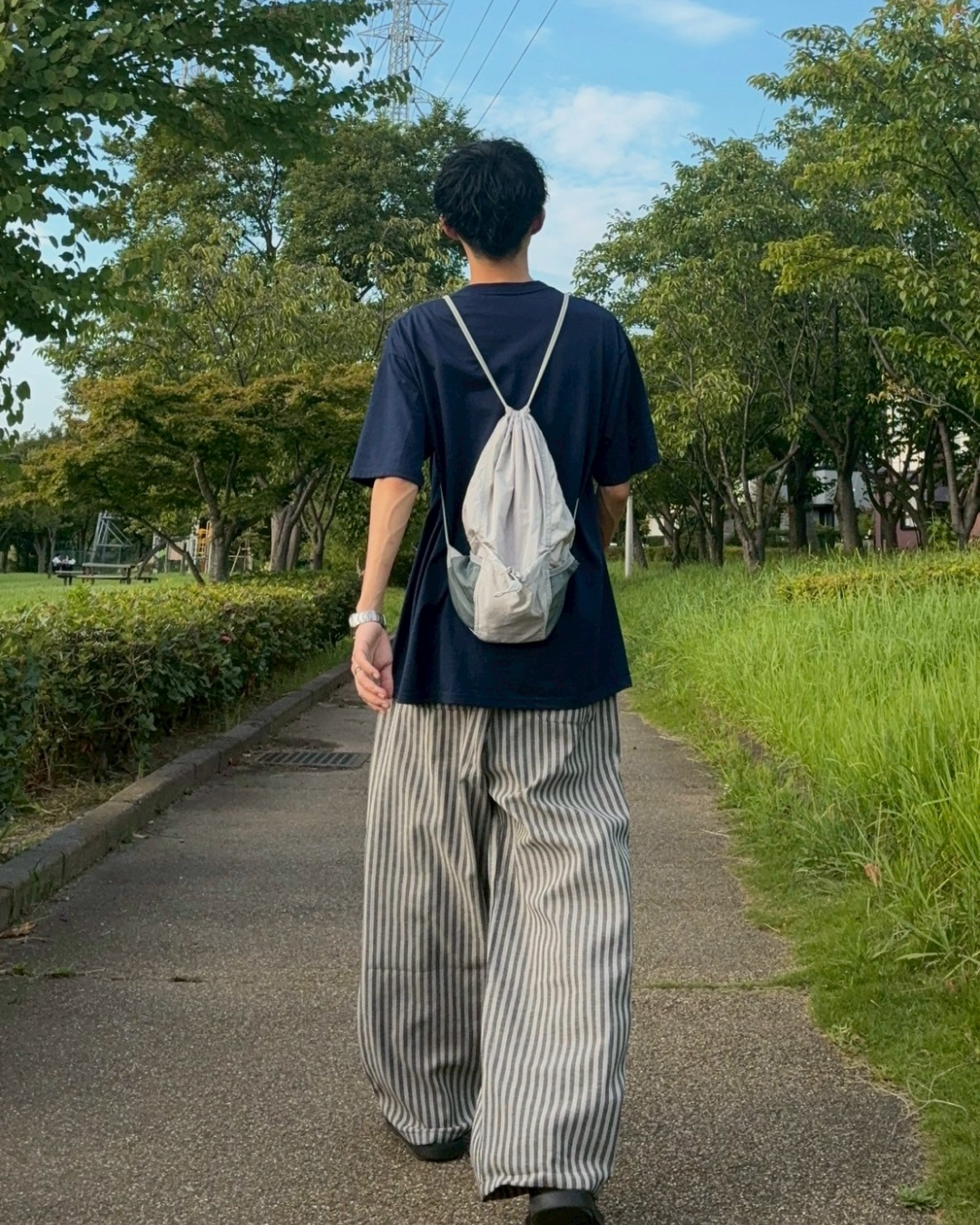 ストライプワイドパンツ RR0053