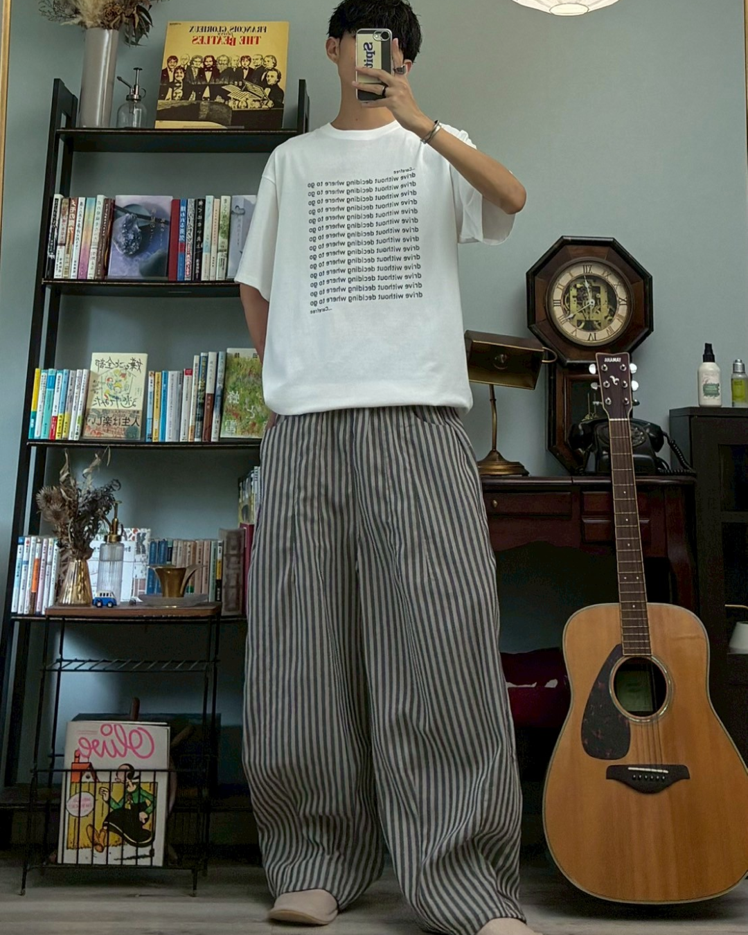 ストライプワイドパンツ RR0053