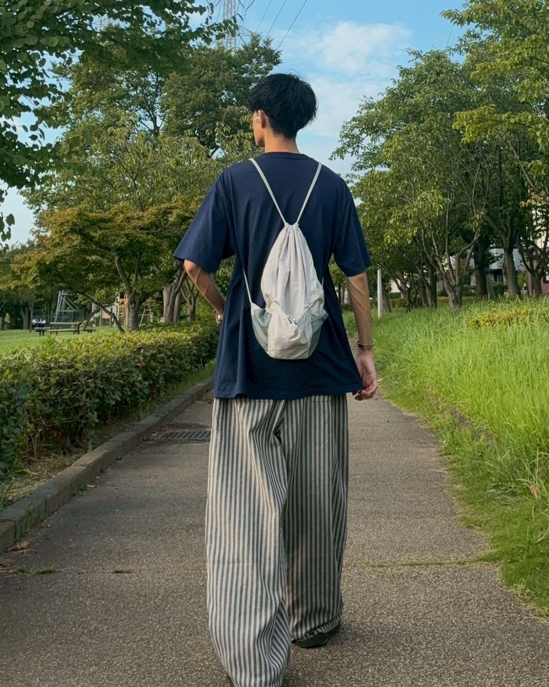 ストライプワイドパンツ RR0053