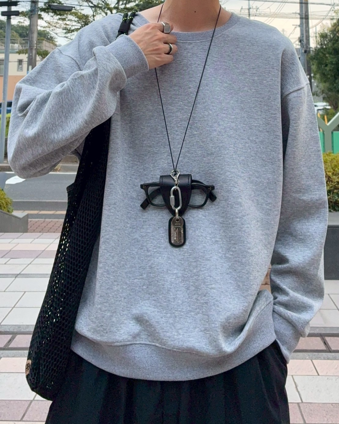 ラウンドネックコットンスウェット RR0055